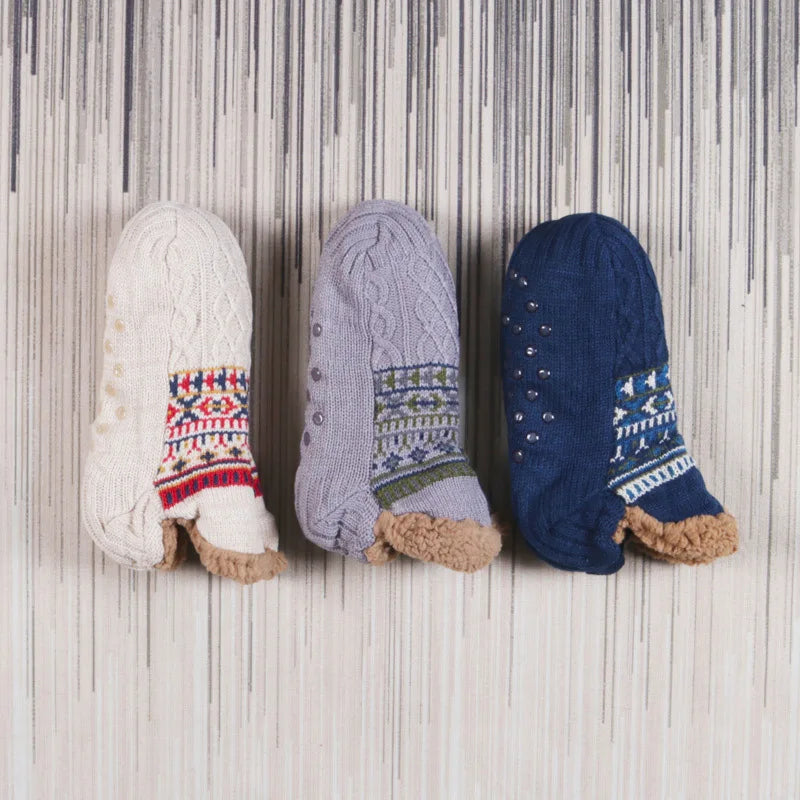 Chaussettes Chaudes Antidérapantes d'Automne pour Hommes et Femmes