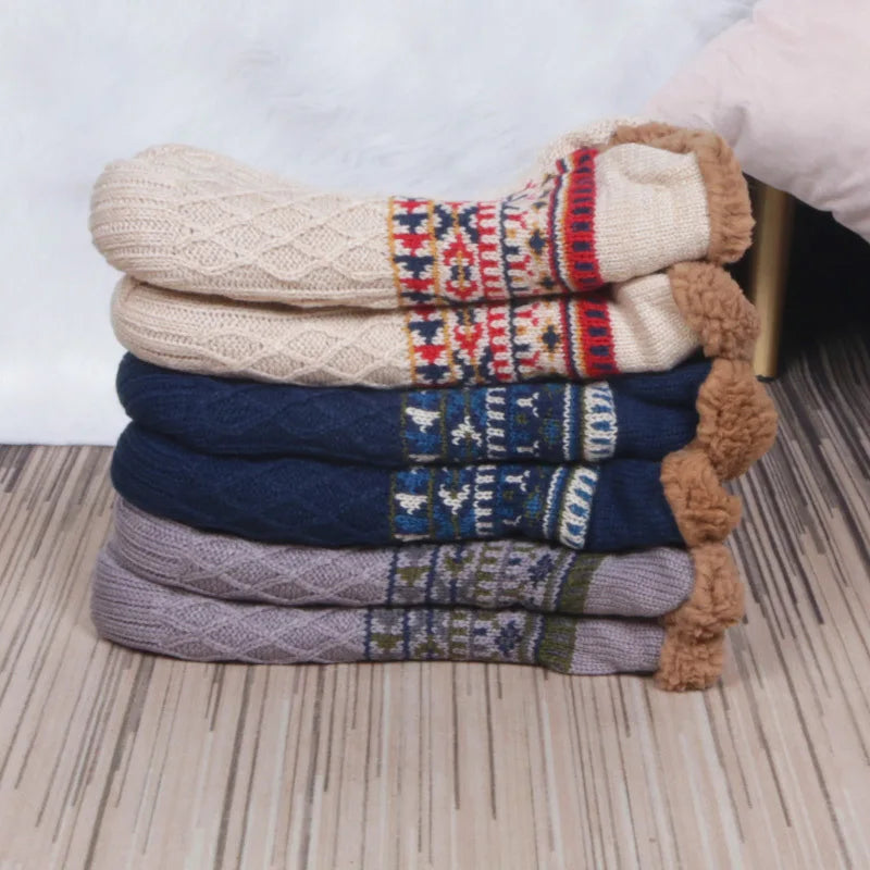 Chaussettes Chaudes Antidérapantes d'Automne pour Hommes et Femmes
